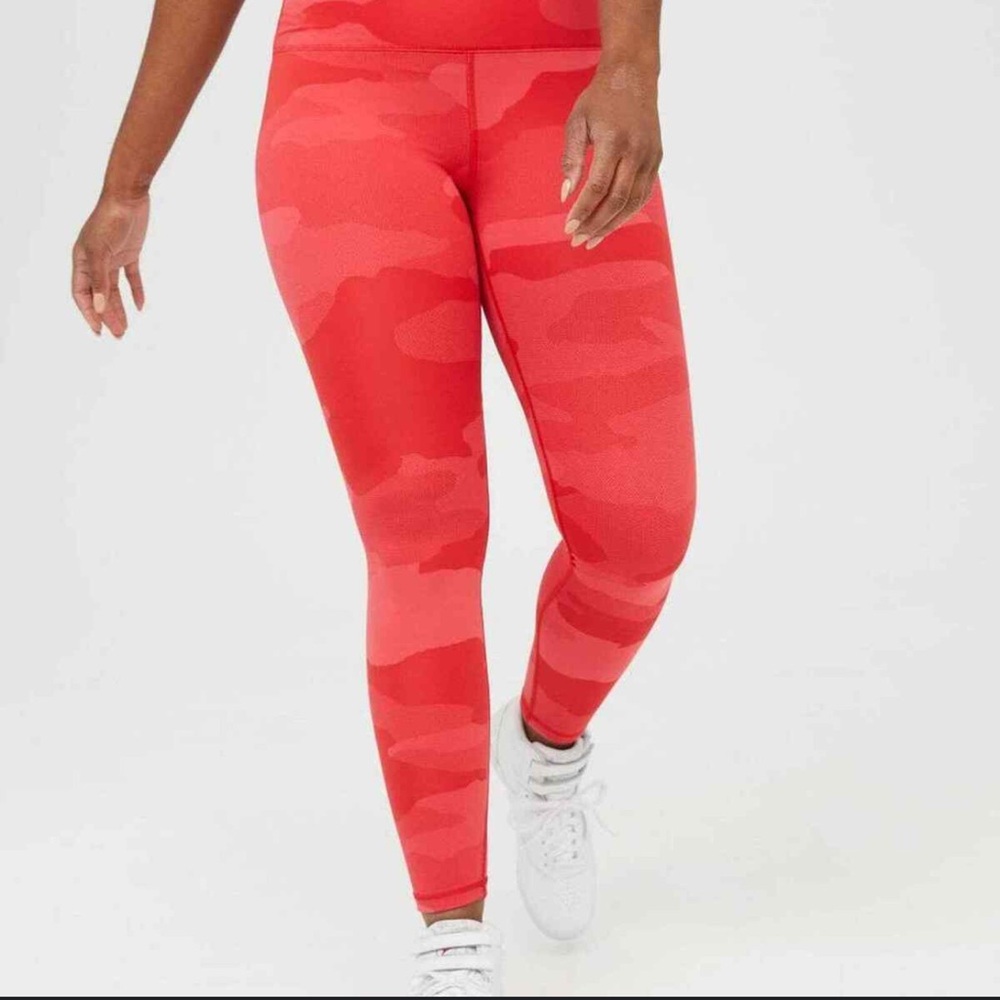 Aerie Red Leggings High-Waisted Seamless
